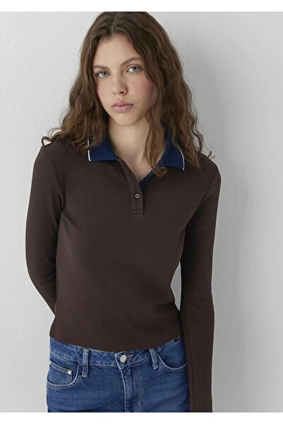 Mavi Brown Polo T-Shirt Fitted / Bodycon Cut 1614190-70220