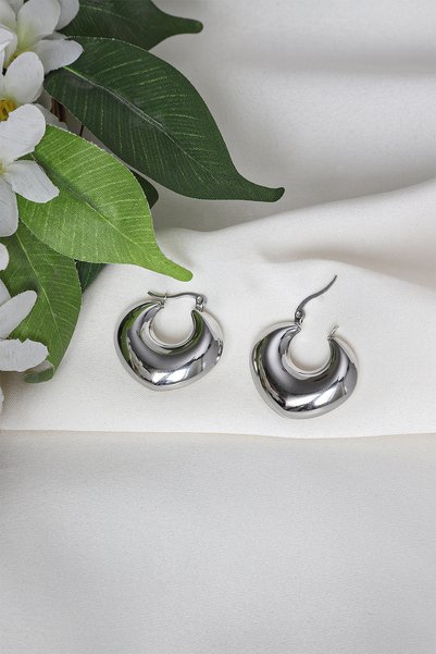 Archhazel Jewelery Curved Steel Earrings
