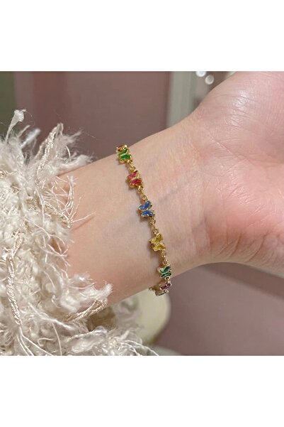 Heda Jewelry Renkli Kelebekli Bileklik