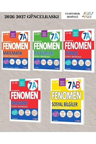Fenomen Yayıncılık 7.SINIF A SERİSİ 5Lİ İDEAL SET 2026 2027