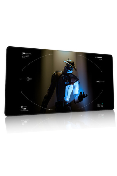 Duvarda Valorant Cypher Gaming Oyuncu 90x40 cm Mousepad Kaymaz Taban XL Mousepad