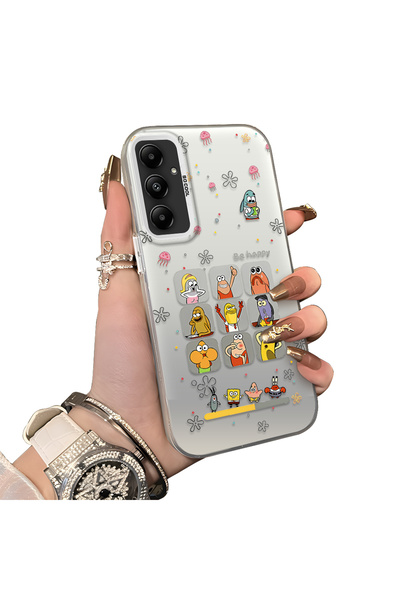 ucuc Samsung Galaxy A05S Compatible Hard Acrylic Back Silicone Edge Lens Prot...