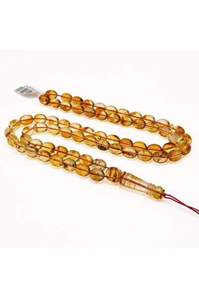 Generic Brand Clear Baltic Amber Rosary with Inclusions – 66 Beads 7.5/9mm Ov...