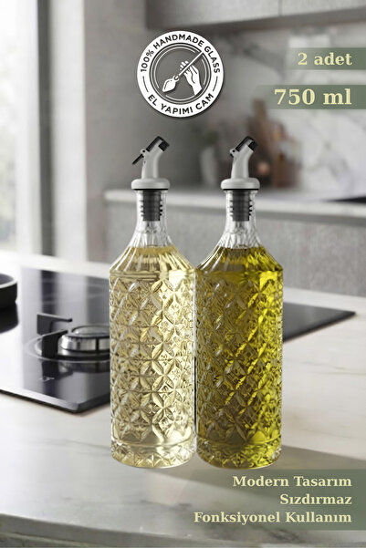 Glamis Selen Concept Knitted Model Large Size Handmade Glass Oil Pot and Vine...