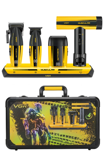 VGR Voyager V-285 S4 Muscular - 4'ü 1 Arada Saç Sakal Tıraş ve Fön Makinesi, ...