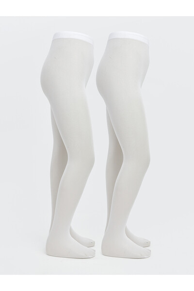 LC Waikiki Two Mt Shop Quality Basic Thin Girls' Pantyhose 2-Pack