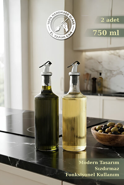 Glamis Selen Concept Pure Model Large Size Handmade Glass Bottle and Oil Cont...