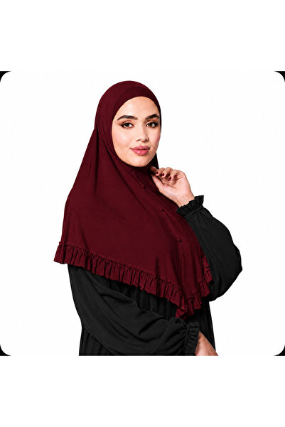 Linda Hijab Ladies Ruffle Trim Hijab – Elegant Modest Headscarf for Women