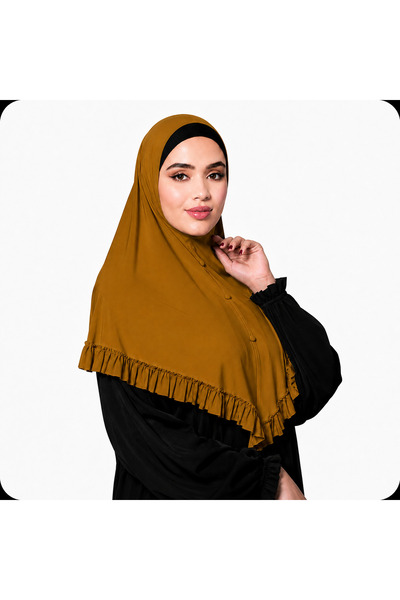 Linda Hijab Ladies Ruffle Trim Hijab – Elegant Modest Headscarf for Women