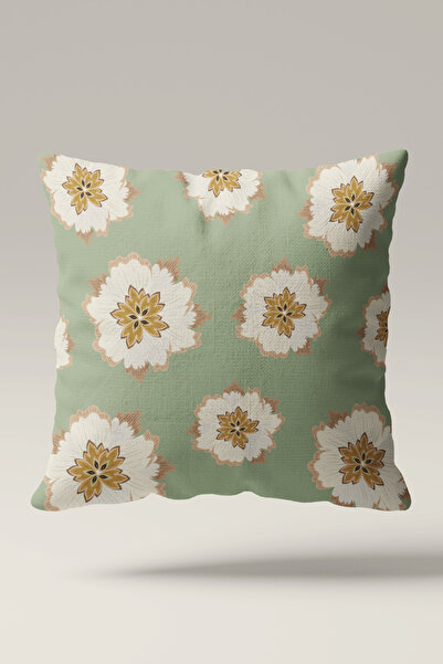 Luvis Store Sage Bloom Floral Patterned Set of 2 Double-Sided Decorative Thro...