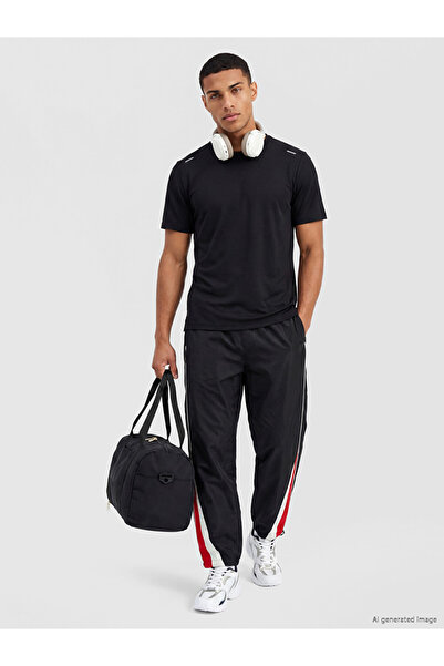 LC Waikiki Vizyon New Season Black Loose Fit Men's Sweatpants