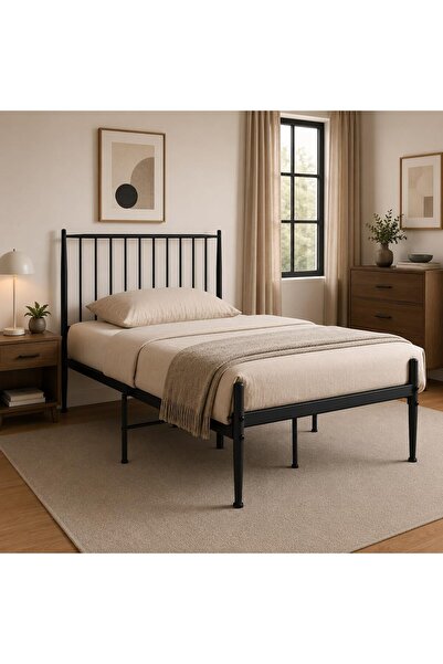 SAHABA Metal Bed, Full Bed Frame , No Box Spring Needed, Space Saving, Noise ...