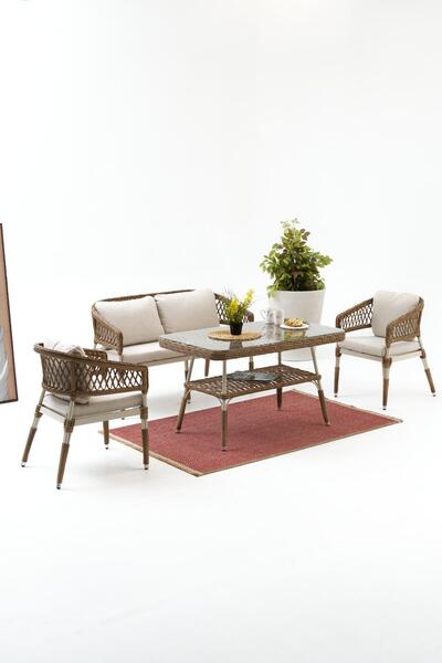 Divona Home LUJO BAHÇE BALKON TAKIMI (2+1+1+MASA)
