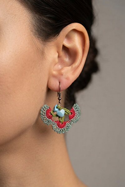 PETEK AKSESUAR Clove Flower Oya Handmade Ethnic Bohemia Earrings