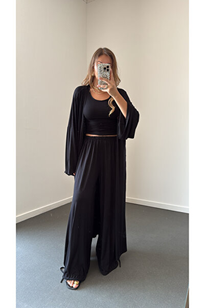 Narferita Elodie Hırka Body Pantolon 3lü Takım