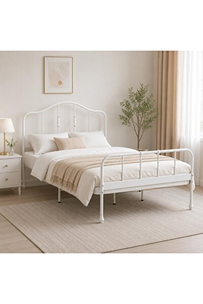 SAHABA Bed Frame, Metal Bed Frame with Underbed Storage, for Teens Adults, No...