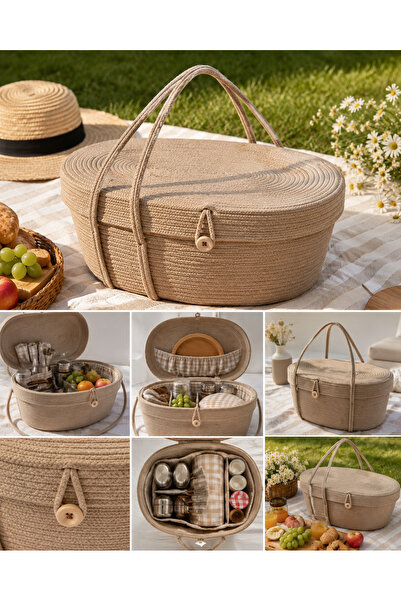 Piknik sepeti 50 × 20 CM kapakli
