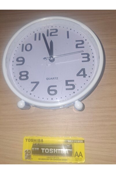 Generic Brand Ceas de masa deșteptător cu diametrul de 13 cm, Baterie Toshiba...