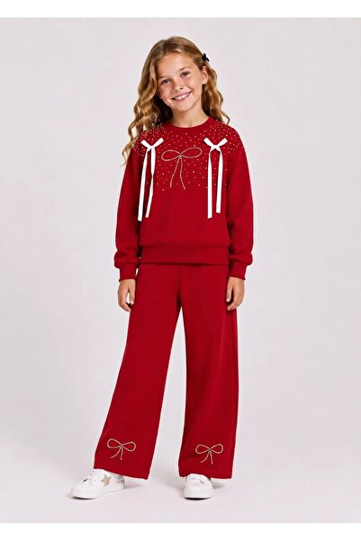 My Hanne Ribbon Stone Detailed Girls' Set 32474