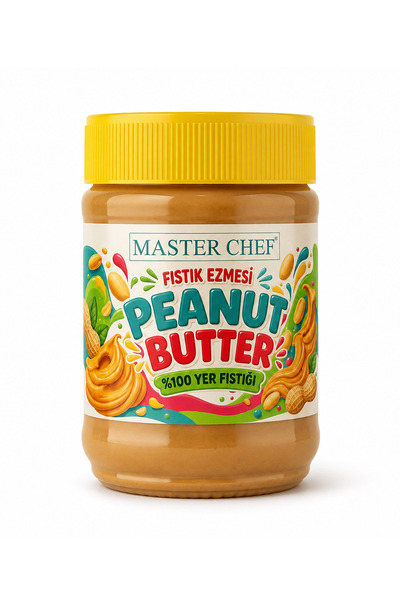 MASTER CHEF %100 Fıstık Ezmesi 350 g – İlave Şekersiz Yer Fıstığı Ezmesi