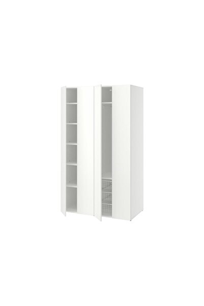 IKEA Modern Beyaz Bebek Çocuk Gardırop 120x62x200 cm İskandinav Tarzı Sağlam ...
