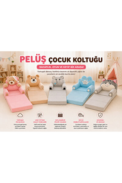 NW NessiWorld Pelüş Çocuk Koltuğu – Yumuşacık, Konforlu ve Pratik