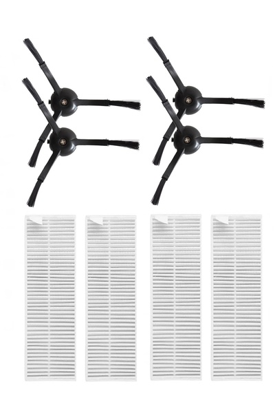 Rovexa 4Pcs Hepa Filter 4Pcs Side Brushes Compatible with Philips 7000 Series...