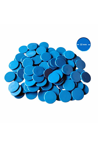 Game Master Set 100 jetoane pentru jocuri, diametru 22 mm, culoare albastra