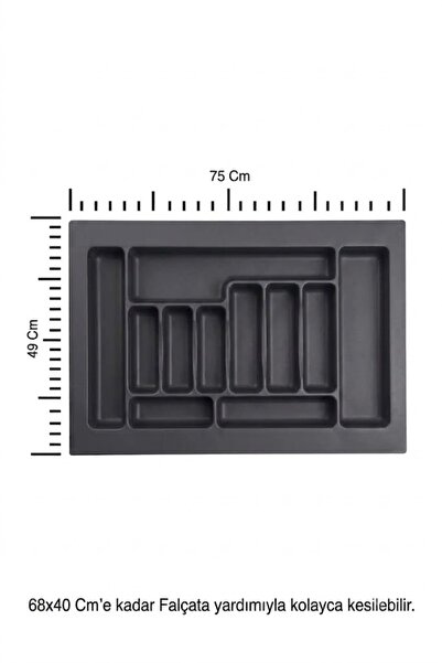 Bürke 75x49 cm Çekmece İçi Kaşıklık Organizer kepçelik ( 68*40 Cm'e Kadar Kes...