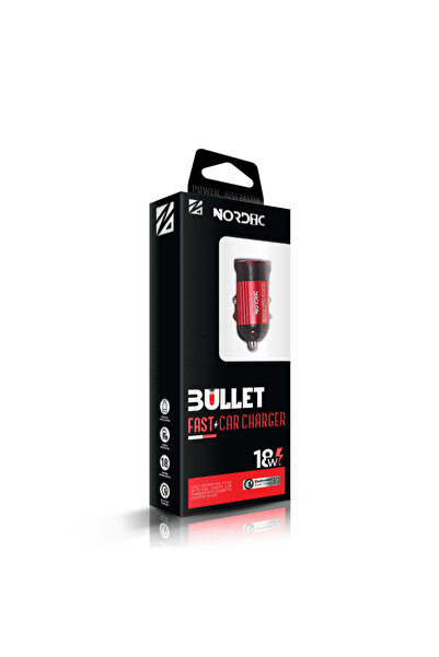 Nordic Car charger 18W USB-A - red