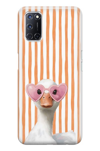 FLAMENKO Oppo A52 / A72 / A92 Compatible Transparent Phone Case with Heart an...