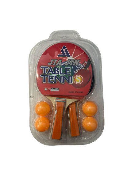 CKSPOR LUXURY 2-Piece Table Tennis Racket Set + 4 Ping Pong Balls Wooden Handle Table Tennis Set