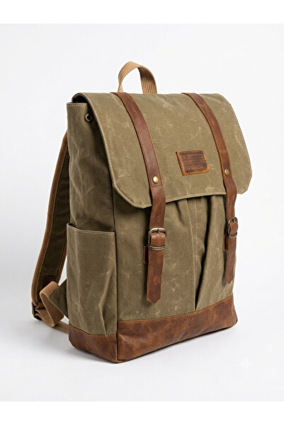 MANDOSİ Vintage Canvas Outdoor Backpack - Travel School Camping Daily Use – 7158