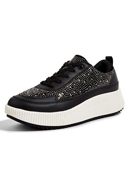 lucky step Lucky Step Women's Thick Sole Sneakers with Rhinestone Fashionable...
