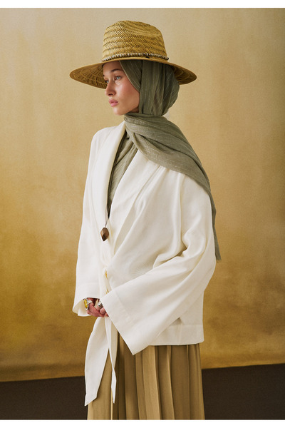 Freshscarfs Sparkly Voile Shawl Khaki