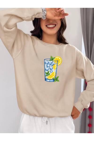 Hira Online Women's Churchill Printed Three-Thread Embossed Sweatshirt