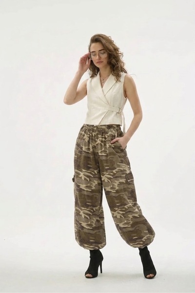 URBAN VELOUR KAMUFULAJ Desenli Pantolon