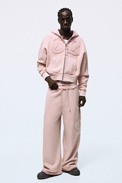 Bershka Yıkamalı super baggy fit pantolon