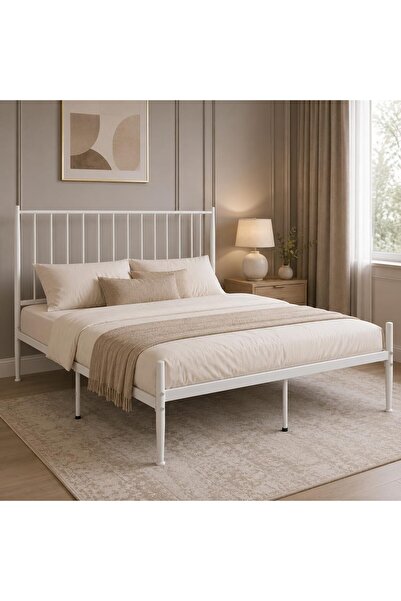 SAHABA Metal Bed, Full Bed Frame, Metal Bed Frame, Space Saving, Noise Free W...