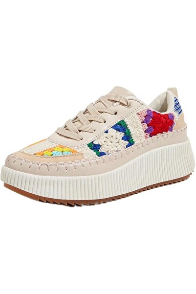 lucky step Lucky Step Women's Thick Sole Sneakers with Rhinestone Fashionable...