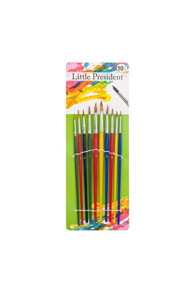 Little President Set pensule pentru pictură și desen, 10 bucăți – vârf rotund...