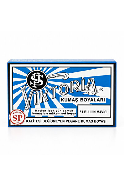 Victoria 61 BLUJİN MAVİ KUMAŞ BOYASI 6 ADET