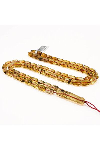 Generic Brand Clear Baltic Amber Rosary with Inclusions – 66 Beads 6/10mm Bar...