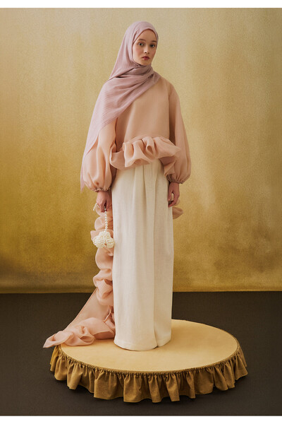 Freshscarfs Sparkling Voile Shawl Powder