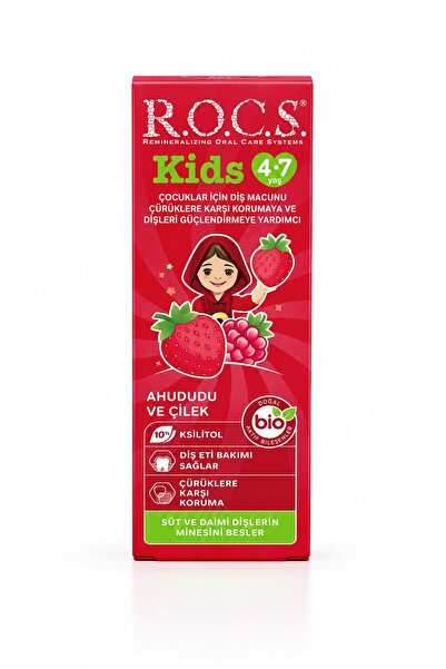 R.O.C.S. Rocs Kids 4-7 Yaş Meyveli Çocuk Diş Macunu 35ml (Ahududulu-Çilekli)