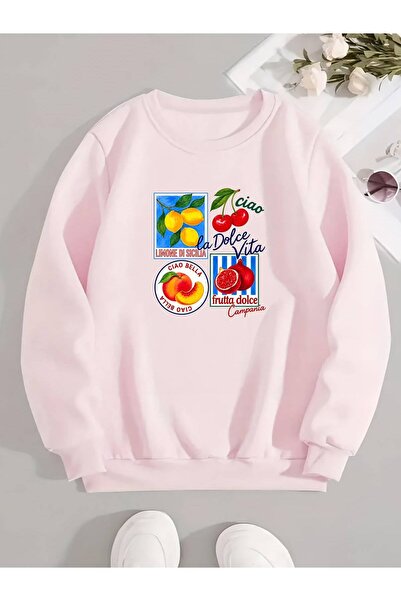 Hira Online Women's Dolce Vita Printed Three-Thread Embroidered Sweatshirt