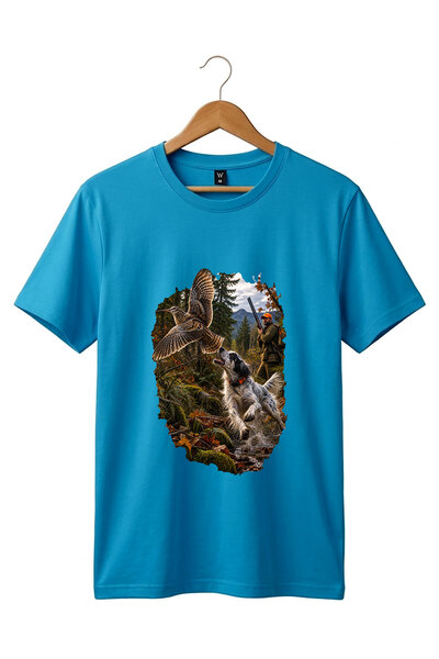 WİDİ Hunting Hunting Dog Hunting English Setter Printed 100% Cotton Regular F...
