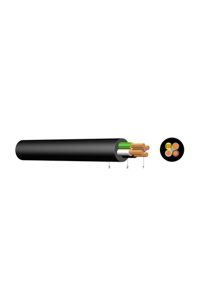 Danex Flexible Copper Power Cable, Mccg/H07rn-F 5x4 Mm² – Drum, Metal, DANEX,...