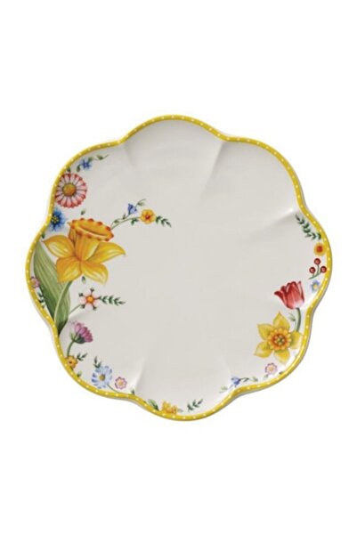 Villeroy & Boch Platou pentru tort Trezirea de primăvară, 33 cm, alb/galben