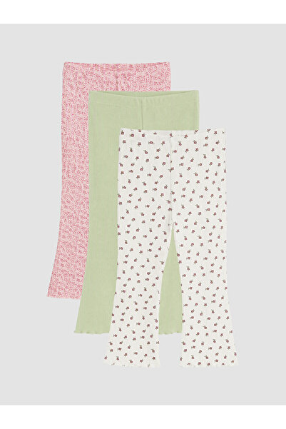 LC Waikiki Nevavm Farkıyla Baby Girl Spanish Leggings 3-Piece Set